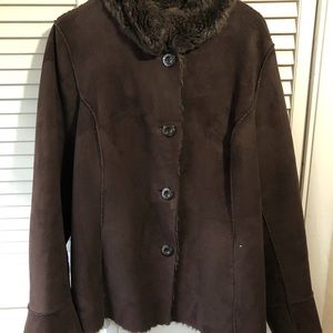 ColdWater Creek Reversible Faux Suede jacket - size XL